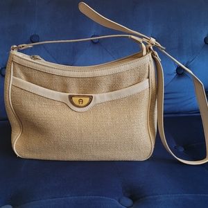 Etienne Aigner straw purse vintage